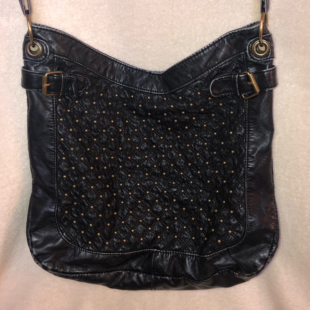 Black Rustic Crossbody with Bronze Accents